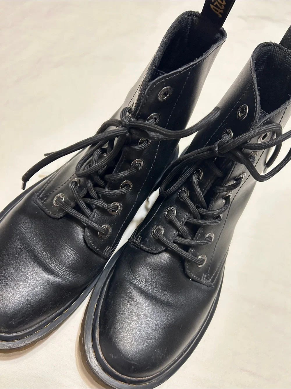 Dr. Martens Black Leather Lace-Up Boots
